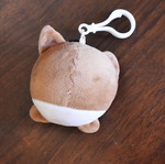 Soft cat keychain used, about 7 cm