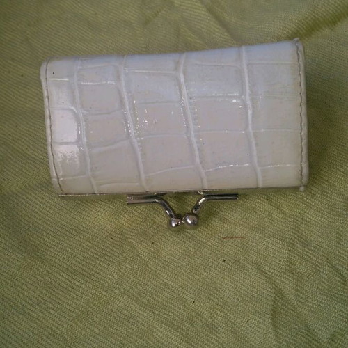 Wallet used for coins, 8.5x5cm, white