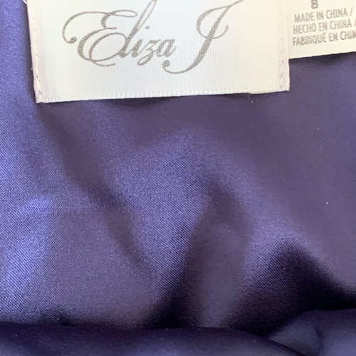 Eliza J maxi evening dress with sequins and 3D petals, like new, navy blue