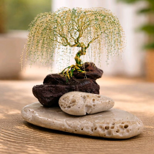 Bijou decor bonsai Weeping Willow new, handmade art