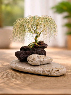 Bijou decor bonsai Weeping Willow new, handmade art