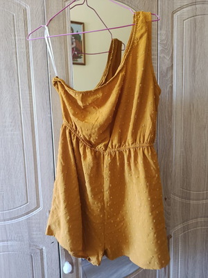 Shein yellow one-piece shorts size M like new