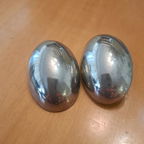 Vintage silver-plated earrings used, silver color