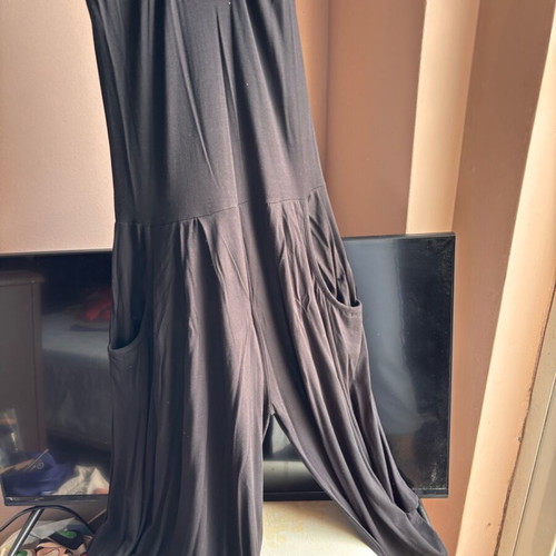 Women's wide salvari pants used, black