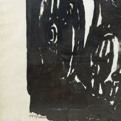 Vasso Katraki woodcut artwork like new, numbered 422/1000