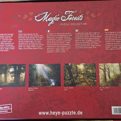 Heye Magic Forests puzzle 1000 pieces like new