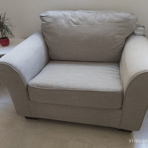 Ashley Belcampo Living Room Armchair New, Jute 145x104x102cm
