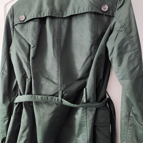 Zara Waterproof Trench Coat Size Large Like New Cypress Green