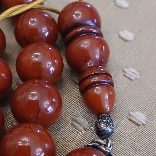 Mastic Worry Beads used with silver elements