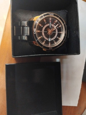 Curren men's wristwatch with bracelet new, black