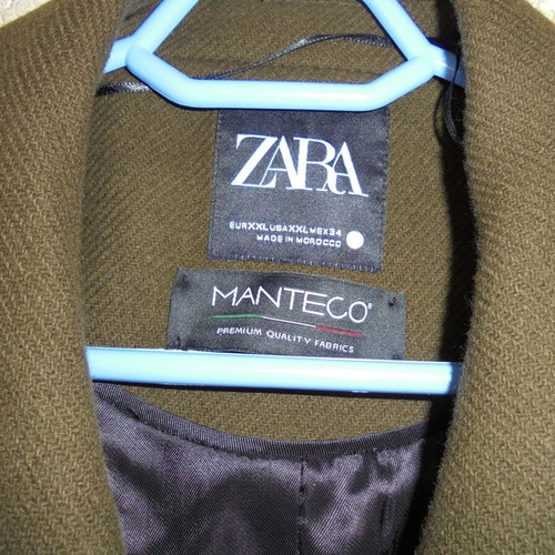 MANTECO, ZARA khaki coat size xxl new
