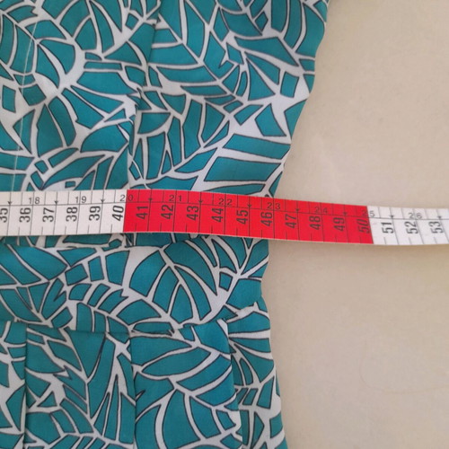 Dress boutique turquoise and white midi length like new