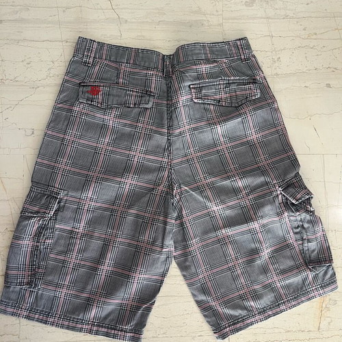 Men's cargo bermuda shorts new, grey with pattern
