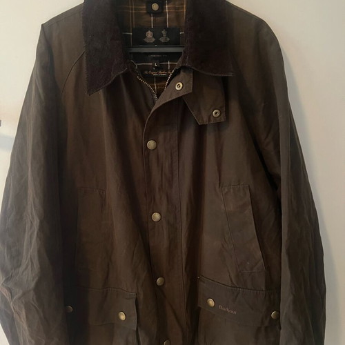 Barbour Ashby Wax Jacket Brown Size L like new
