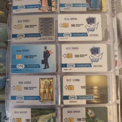 Ote phone card collection used, 445 cards in album