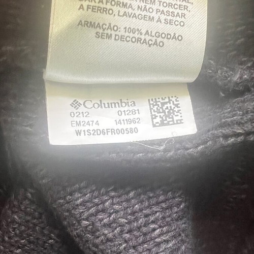 Columbia sweater half zip dark grey medium 100% cotton like new