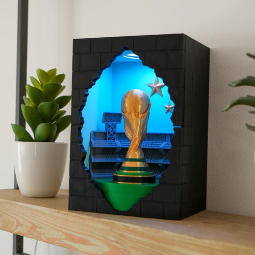 Wolrd Cup lamp like new with USB LED and switch