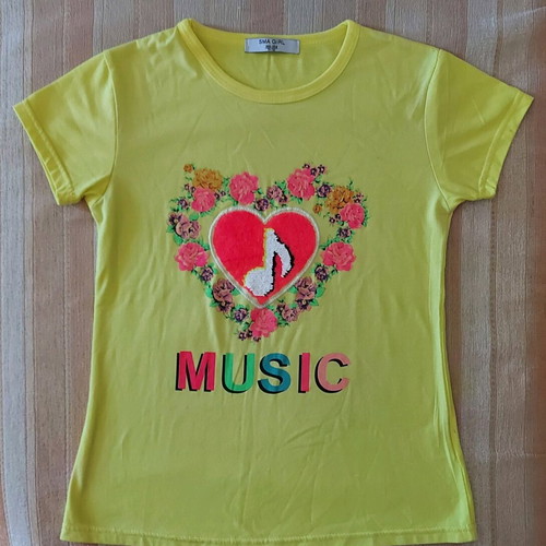 Girls' blouse like new, yellow, size 146-152