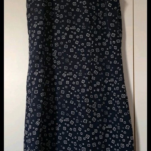 Dress with straps like new, size S, white and blue