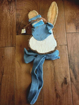 Decorative rabbit like new with hat and bow for boy's room