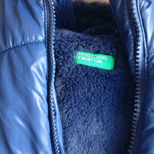 United Colors of Benetton Kids Puffy Jacket Like New, Blue, Size 10/11
