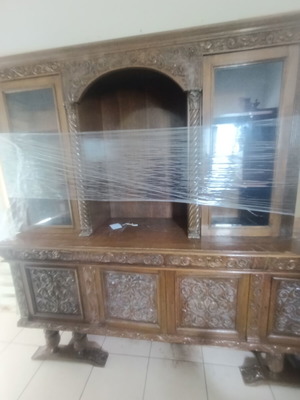Buffet antique solid wood with handmade carvings used