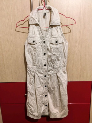 Καλοκαιρινό φόρεμα μέγεθος S μεταχειρισμένο, άσπρο μπεζ