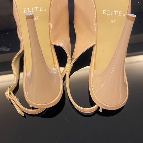 Elite beige high-heeled sandals size 37 like new