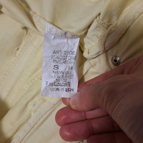 Women's pants used, yellow, thin, fabric, size S