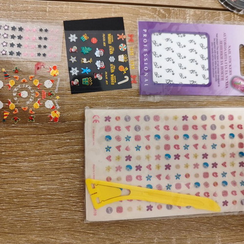 Nail glitter and various nail care items new pack