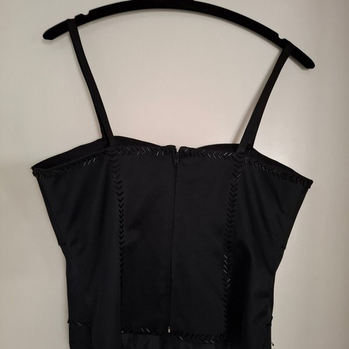 Spirit black top Large with straps and decorative sequins like new