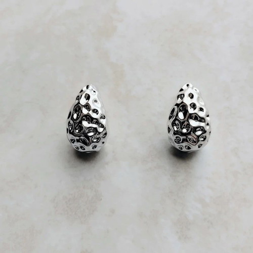 Zara silver drop chunky statement earrings like new