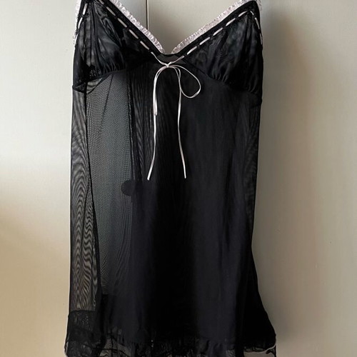 DiLei underwear see-through nightdress black M new