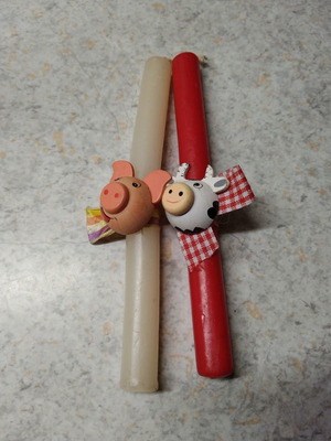 Κεράκια 2 μικρά, ύψος 14εκ