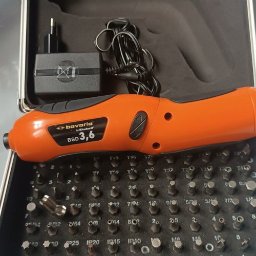 Bavaria by Einhell BSD 3.6 rechargeable screwdriver with 100 bits and case new