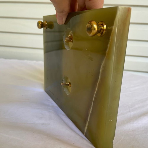 Desk Calendar Base used, green onyx