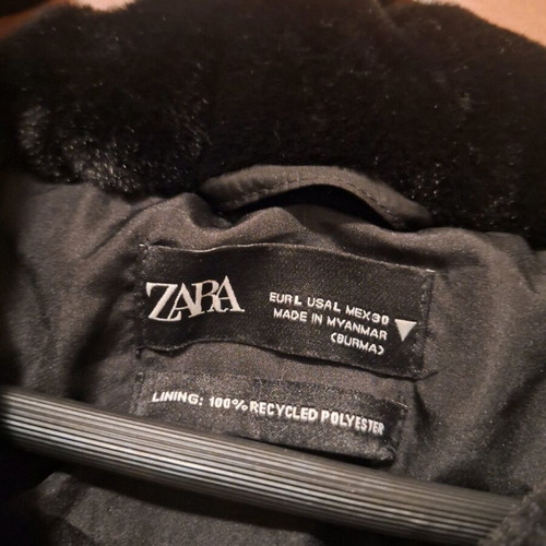 Zara insulated jacket used, black, size S-M
