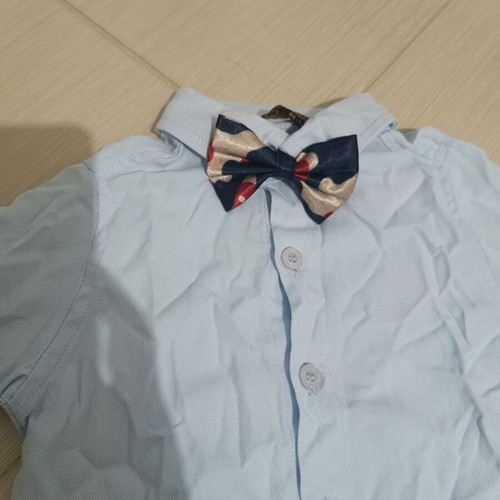 Children's set vest with shirt and bow tie new