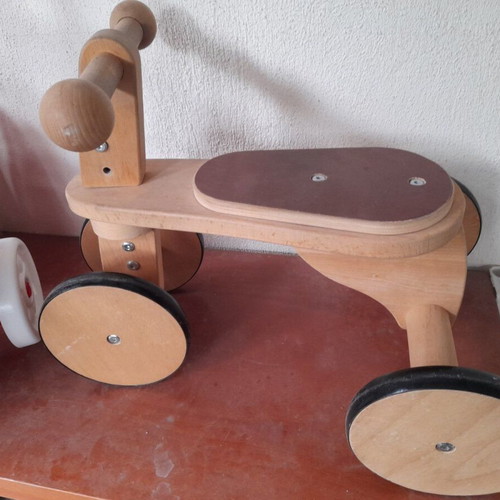 Ξύλινο ποδήλατο First Woody Bike της HOPPL σαν καινούργιο