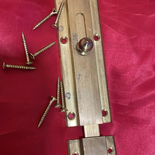 Solid brass safety bolt new with screws