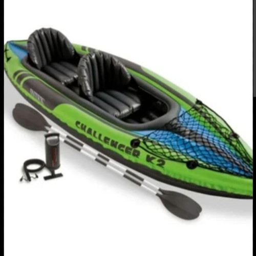 Index two-seat canoe with 2 paddles and pump like new