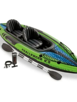Index two-seat canoe with 2 paddles and pump like new