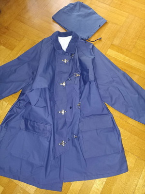 Waterproof jacket new dark blue size XXL with hood