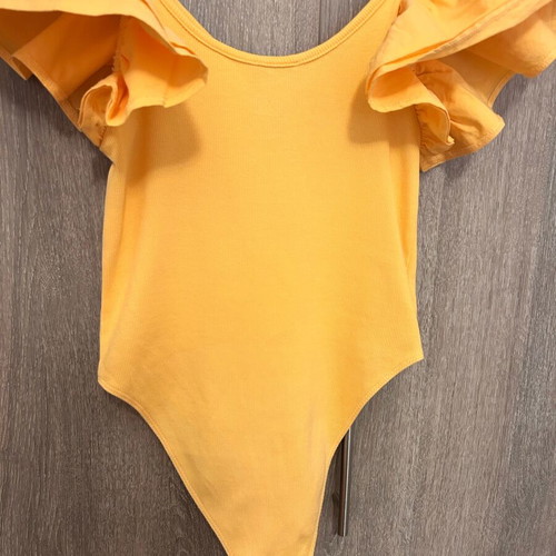 Zara women's orange bodysuit like new, size L