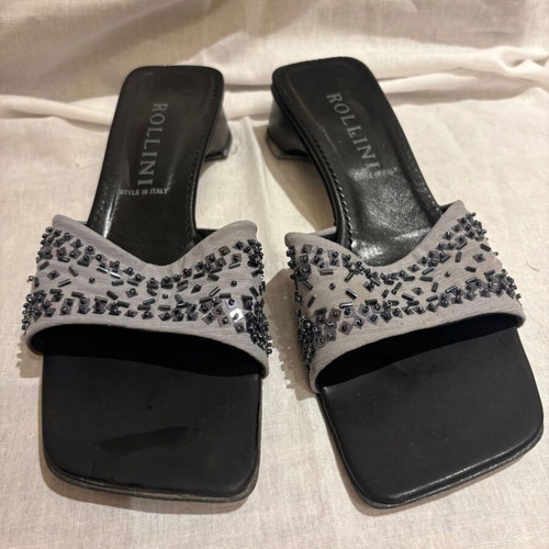 Rollini women's leather sandals with beads size 40 like new