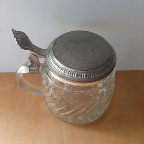 Original BMF Beer Mug like new with metal lid, vintage 50s-60s