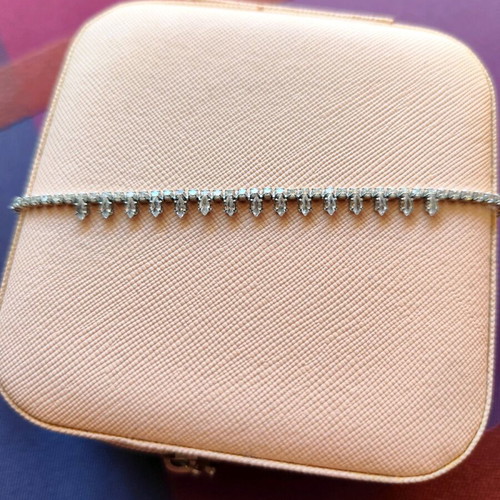 Zara Silver Riviera Bracelet with Rhinestones Like New