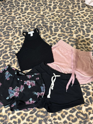 Bershka shorts set with Tally Weijl and Forever 21 top like new
