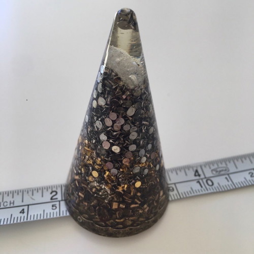 Orgonite with quartz, silver and copper new