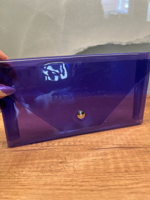 Marc Jacobs purple transparent pouch clutch new